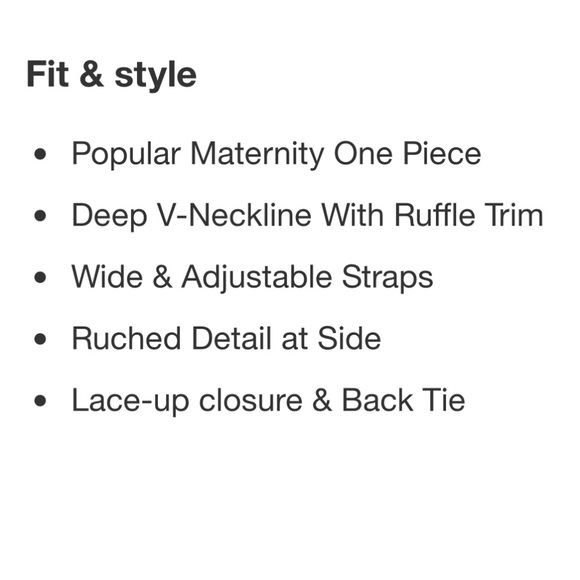 NWT ✨ Cupshe Maternity Swimsuit Black One-Piece - Picture 6 of 6